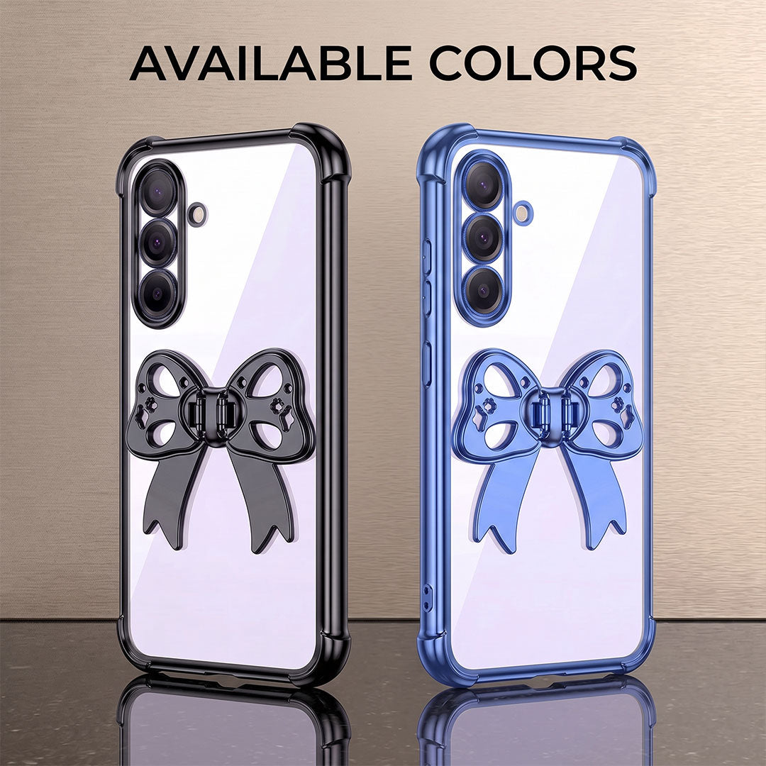 Samsung Galaxy A16 5G Stylish Bow Knot Transparent Shockproof Airbag Phone Case
