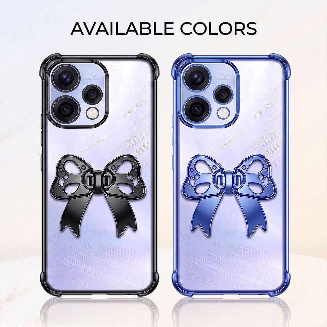 Oppo Reno 15 5G Stylish Bow Knot Transparent Shockproof Airbag Phone Case