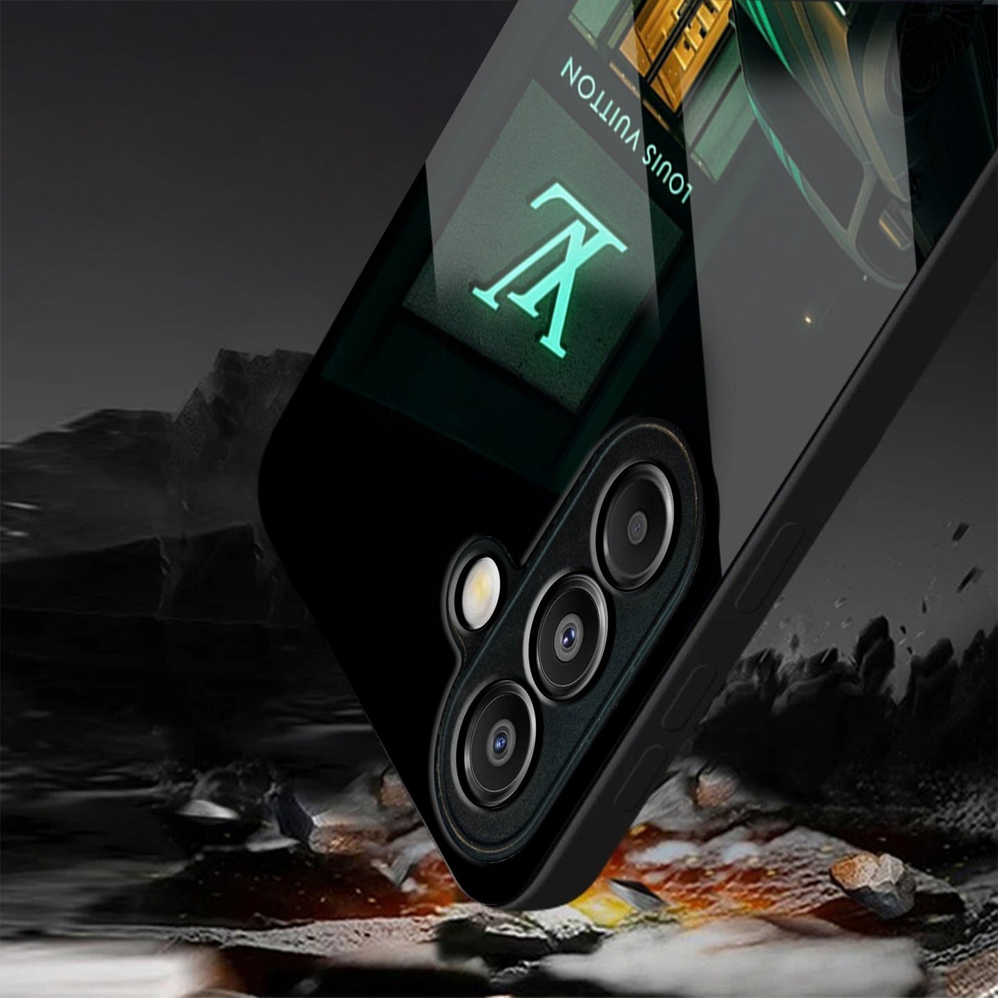 Samsung Galaxy A36 Premium Acrylic Shockproof Glass Back Case (Luxury Drive)