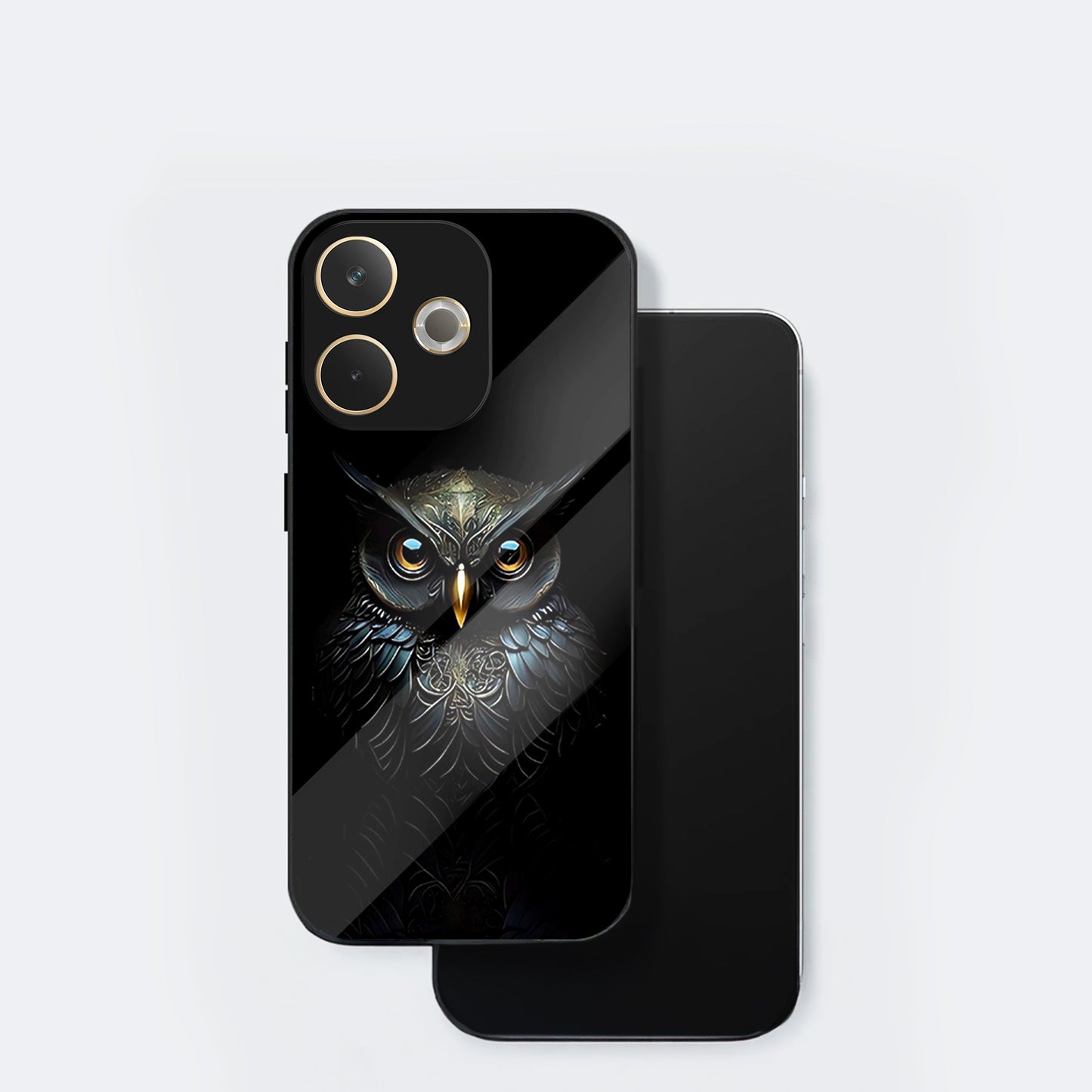 Oppo A5 Pro 5G Premium Acrylic Shockproof Glass Back Case (Midnight owl)