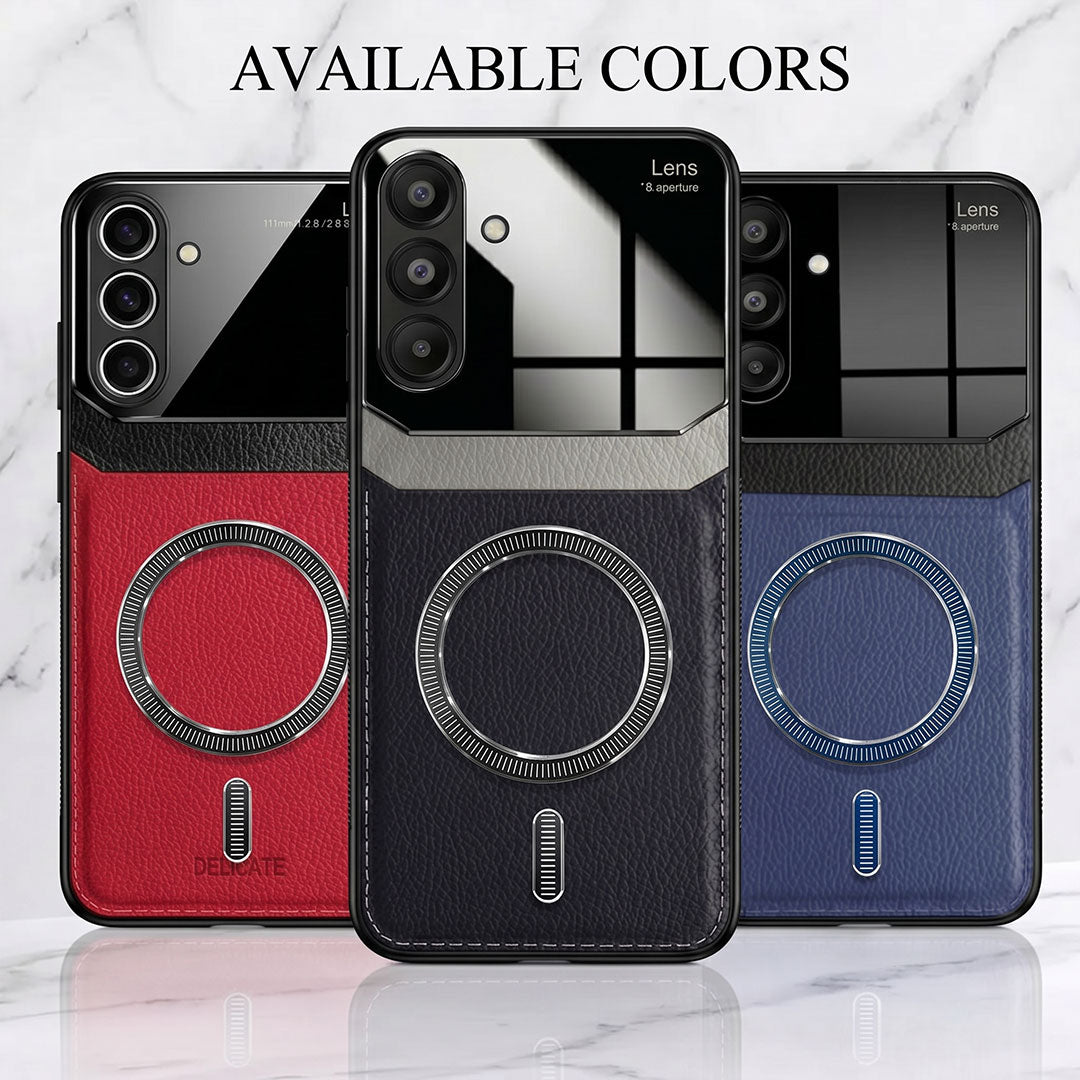 Samsung Galaxy A54 5G Premium Magsafe Magnetic Leather Lens Protective Case