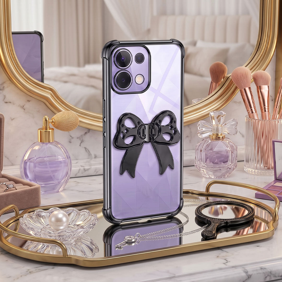 Oppo K13 5G Stylish Bow Knot Transparent Shockproof Airbag Phone Case