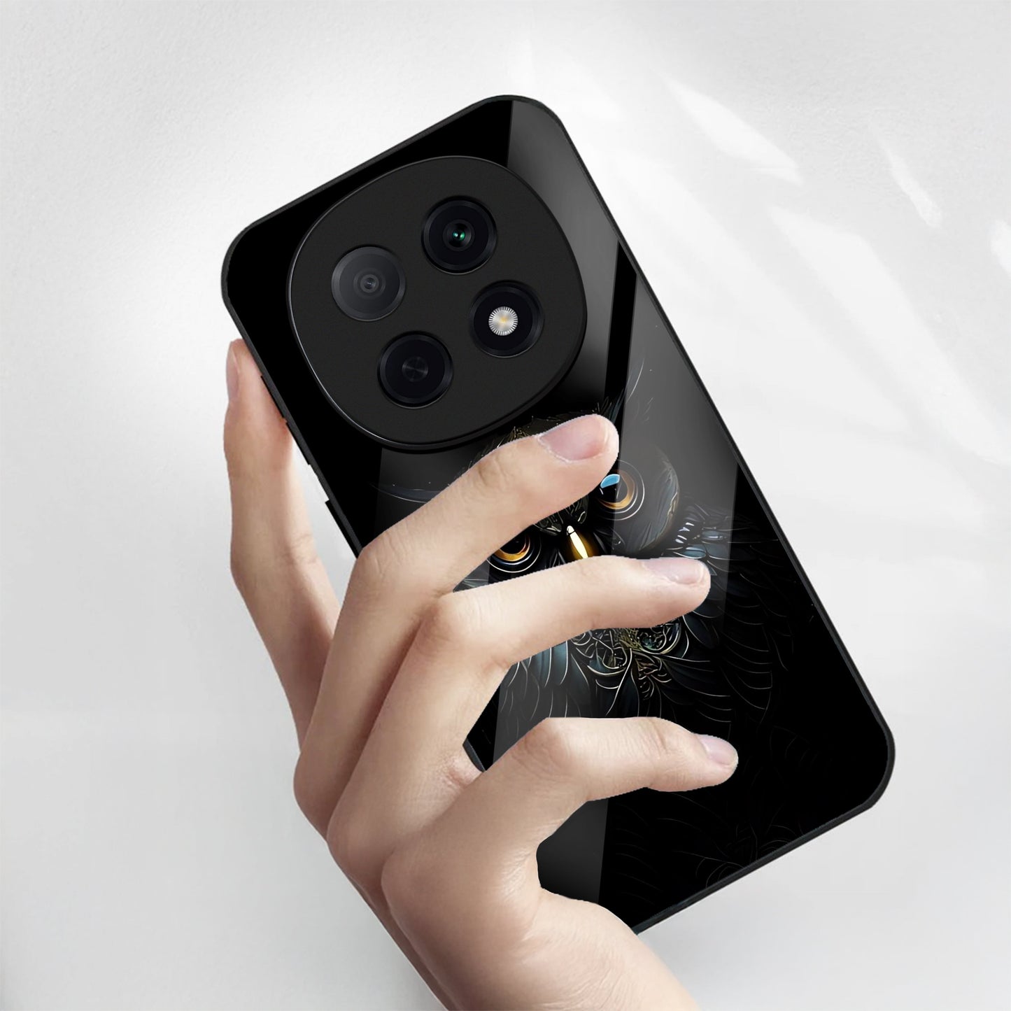 OPPO F29 Pro 5G Premium Acrylic Shockproof Glass Back Case (Midnight Owl)