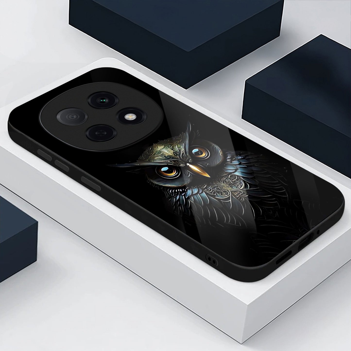 OPPO F29 Pro 5G Premium Acrylic Shockproof Glass Back Case (Midnight Owl)