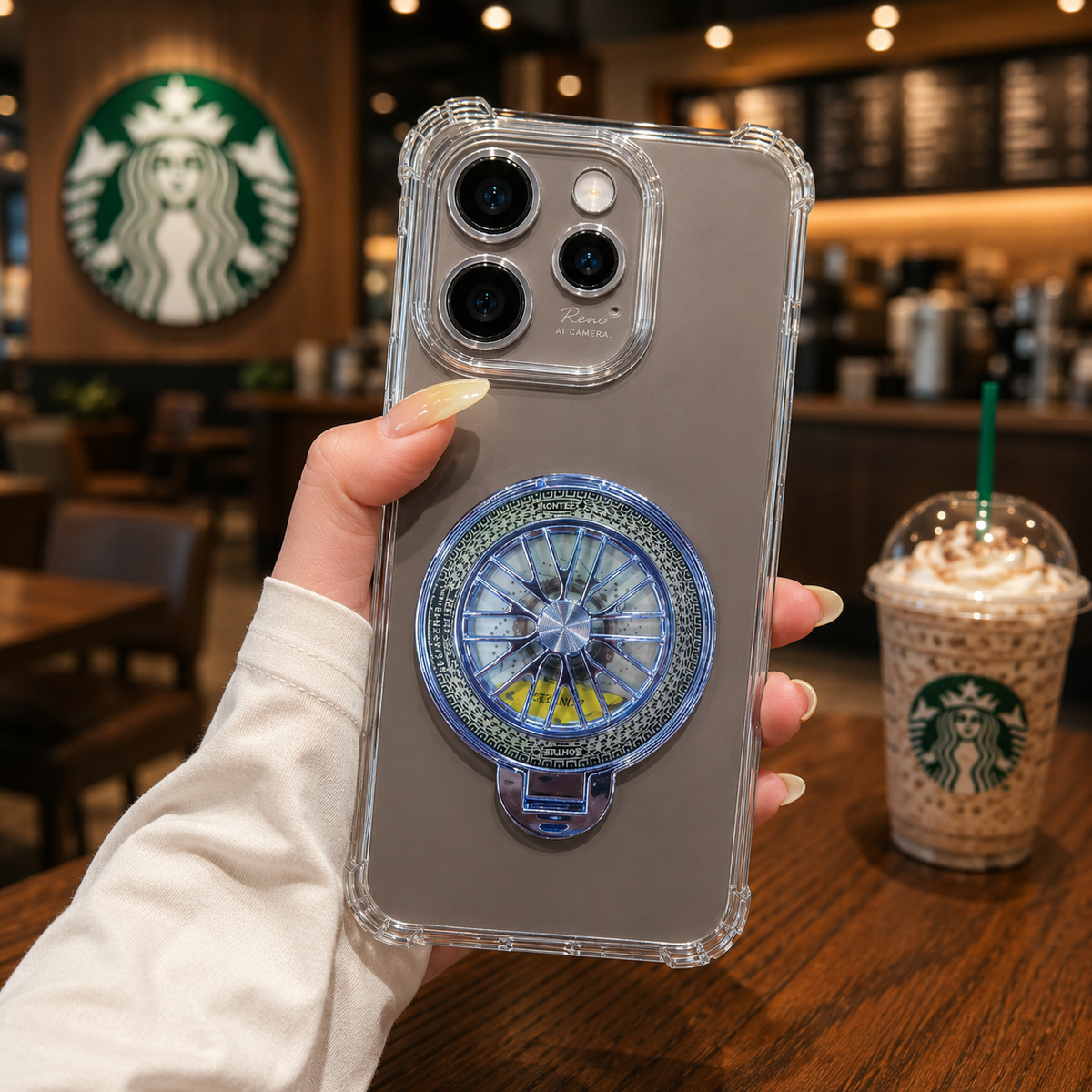 Oppo Reno 15 Pro Mini 5G Premium Stress Buster Wheel Rotating Shockproof Airbags Case