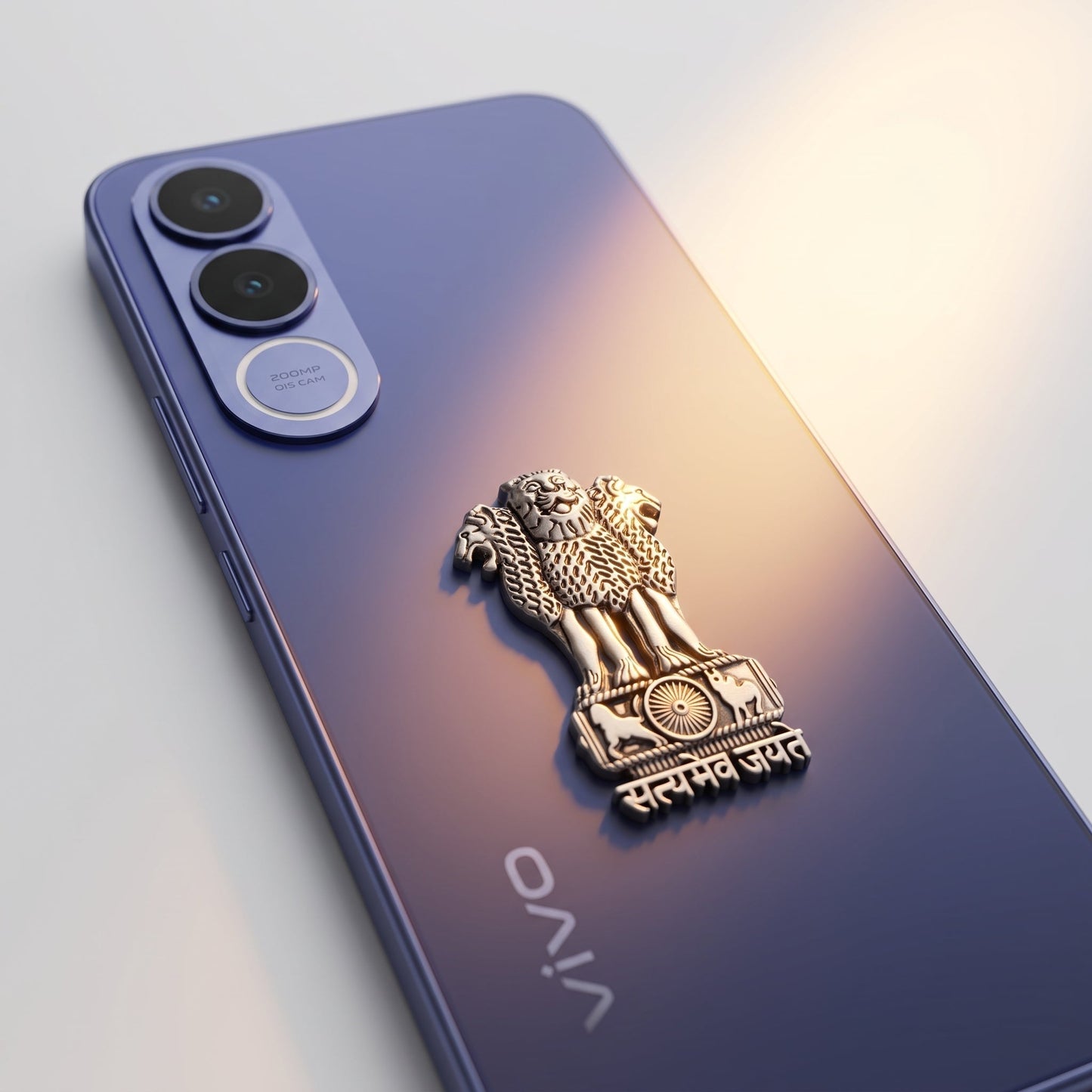Vivo V70 FE 5G Compatible Satyamev Jayate 3D Metal Emblem Sticker