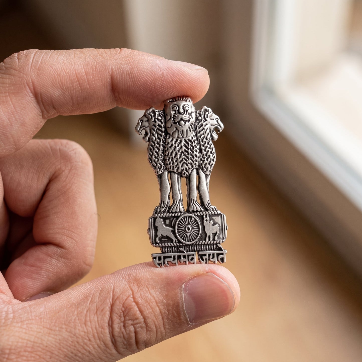 Nothing Phone 2 Pro 5G Compatible Satyamev Jayate 3D Metal Emblem Sticker