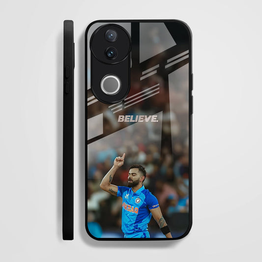 Vivo V50 5G Premium Acrylic Shockproof Glass Back Case (Virat Kohli)