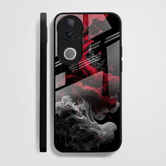 Vivo V50 5G Premium Acrylic Shockproof Glass Back Case (Infernal Drift)