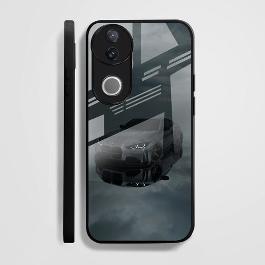 Vivo V50 5G Premium Acrylic Shockproof Glass Back Case ( Night Rider )