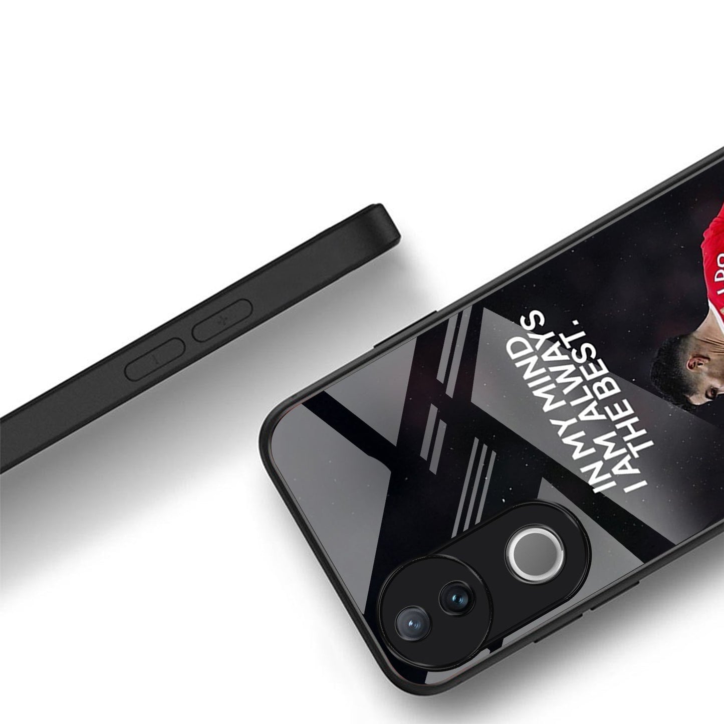 Vivo V50 5G Premium Acrylic Shockproof Glass Back Case (Ronaldo)