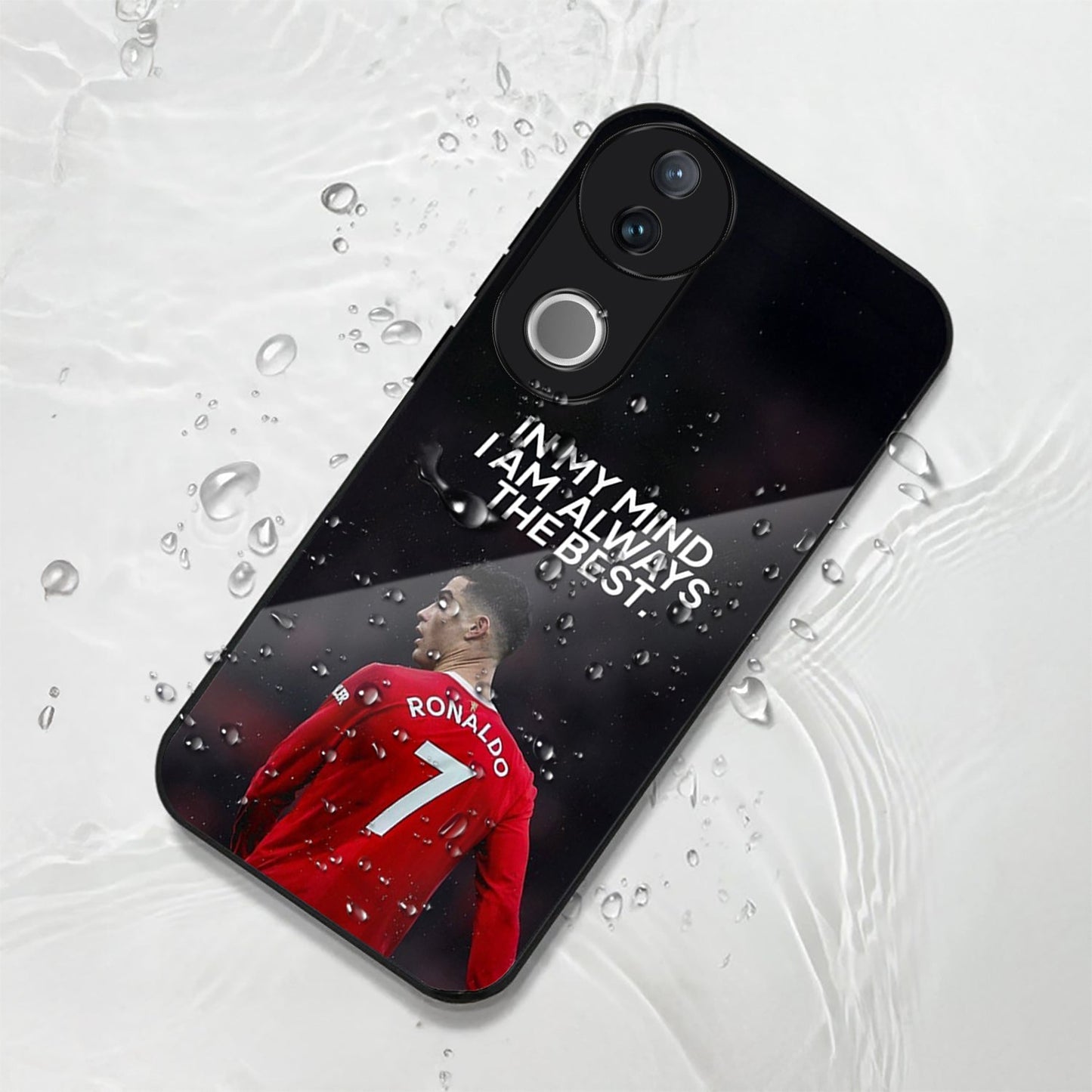 Vivo V50 5G Premium Acrylic Shockproof Glass Back Case (Ronaldo)