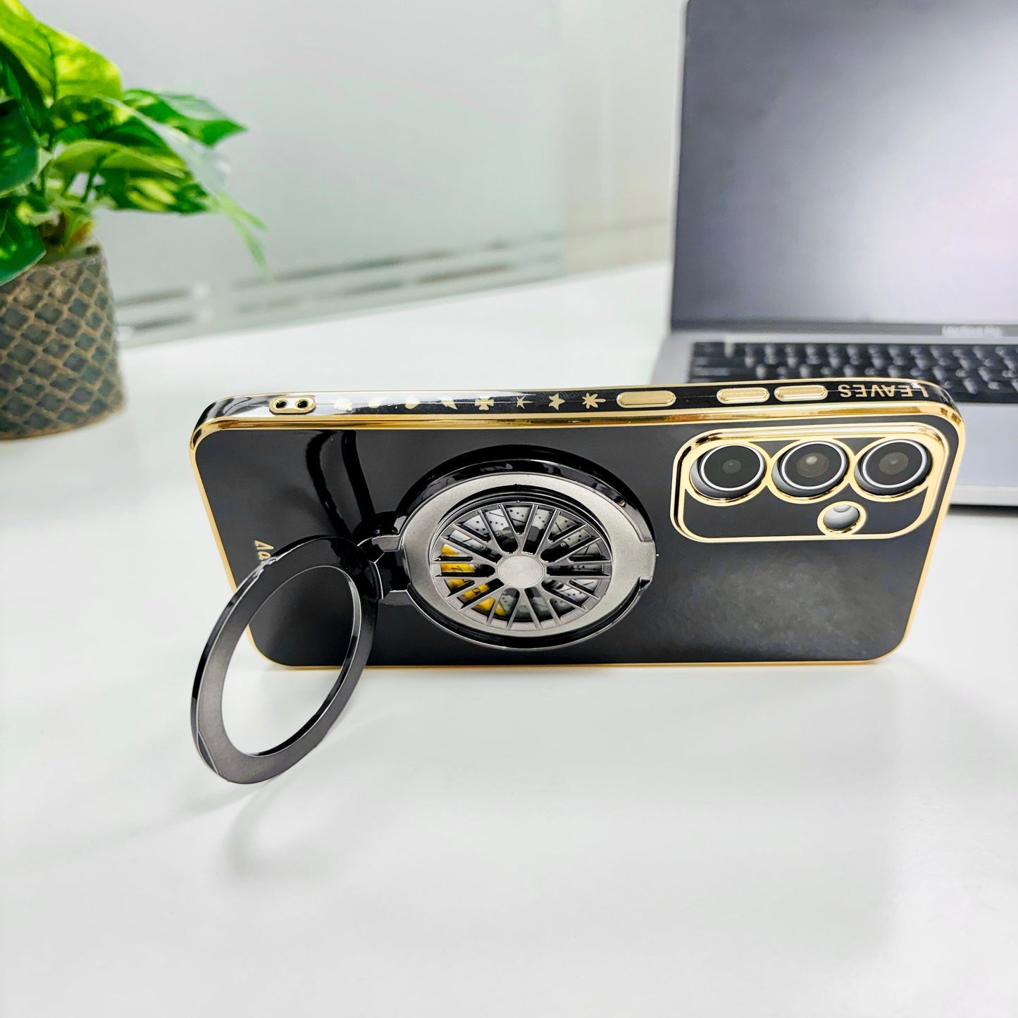 Samsung Galaxy A35 5G Best Selling Stress Buster Wheel Silicone Scratch Resistant Back Case