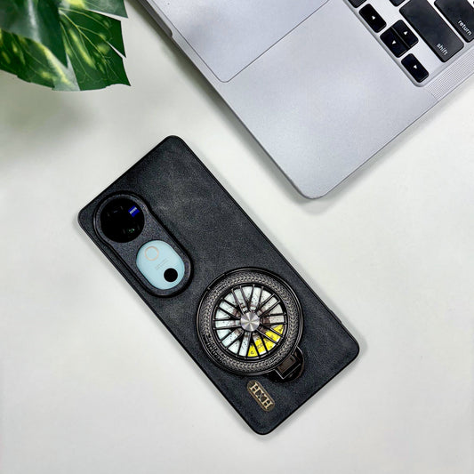 Vivo V40 5G Best Selling Stress Buster Wheel Skin Feel Scratch Resistant Back Case