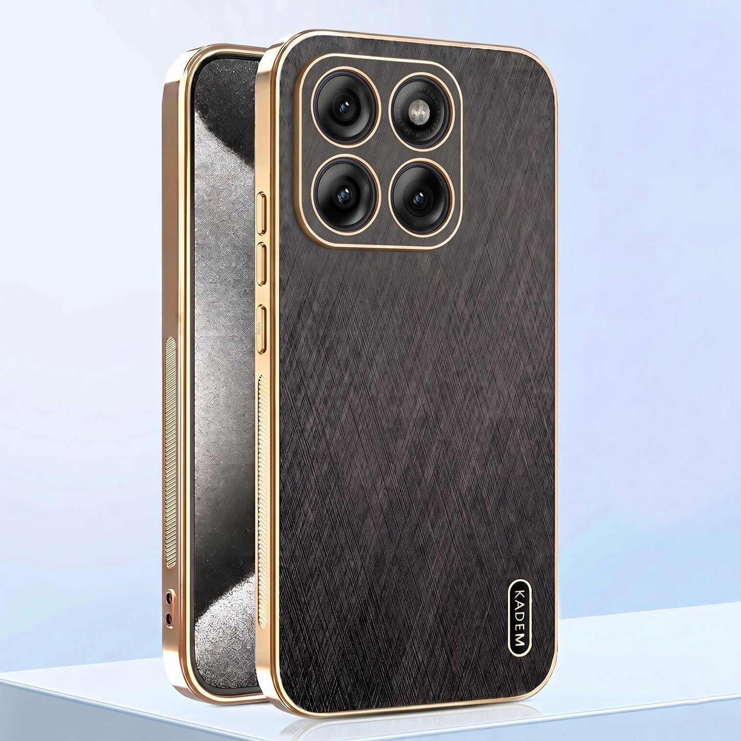 Motorola Edge 70 5G Premium Electroplated Frame Gold Thread Pattern Soft Case
