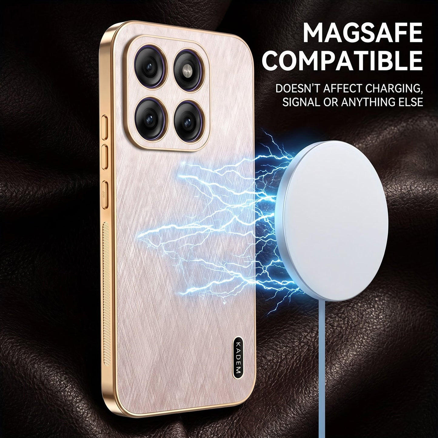 Motorola Edge 60 Pro 5G Premium Electroplated Frame Gold Thread Pattern Soft Case