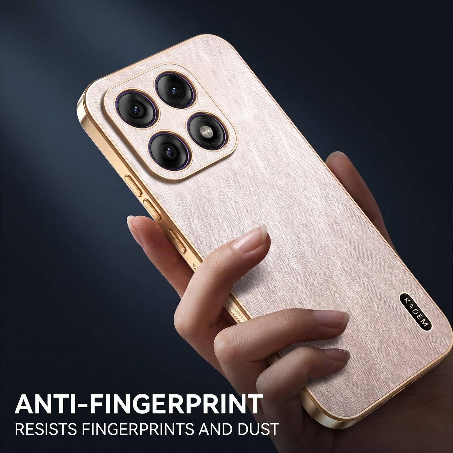 Motorola Edge 70 Pro 5G Premium Electroplated Frame Gold Thread Pattern Soft Case
