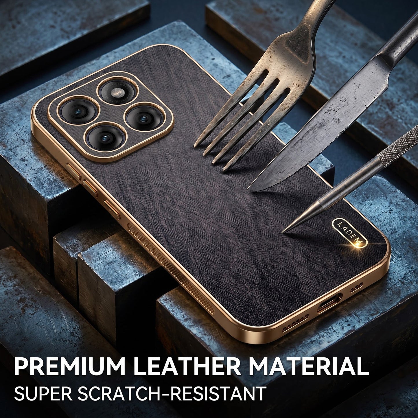 Motorola Edge 70 Fusion 5G Premium Electroplated Frame Gold Thread Pattern Soft Case