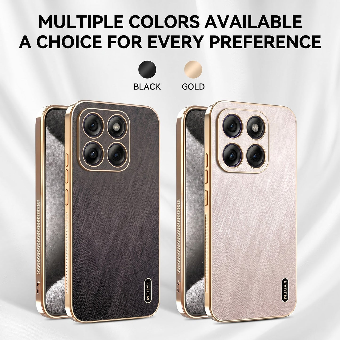 Motorola Edge 60 Pro 5G Premium Electroplated Frame Gold Thread Pattern Soft Case