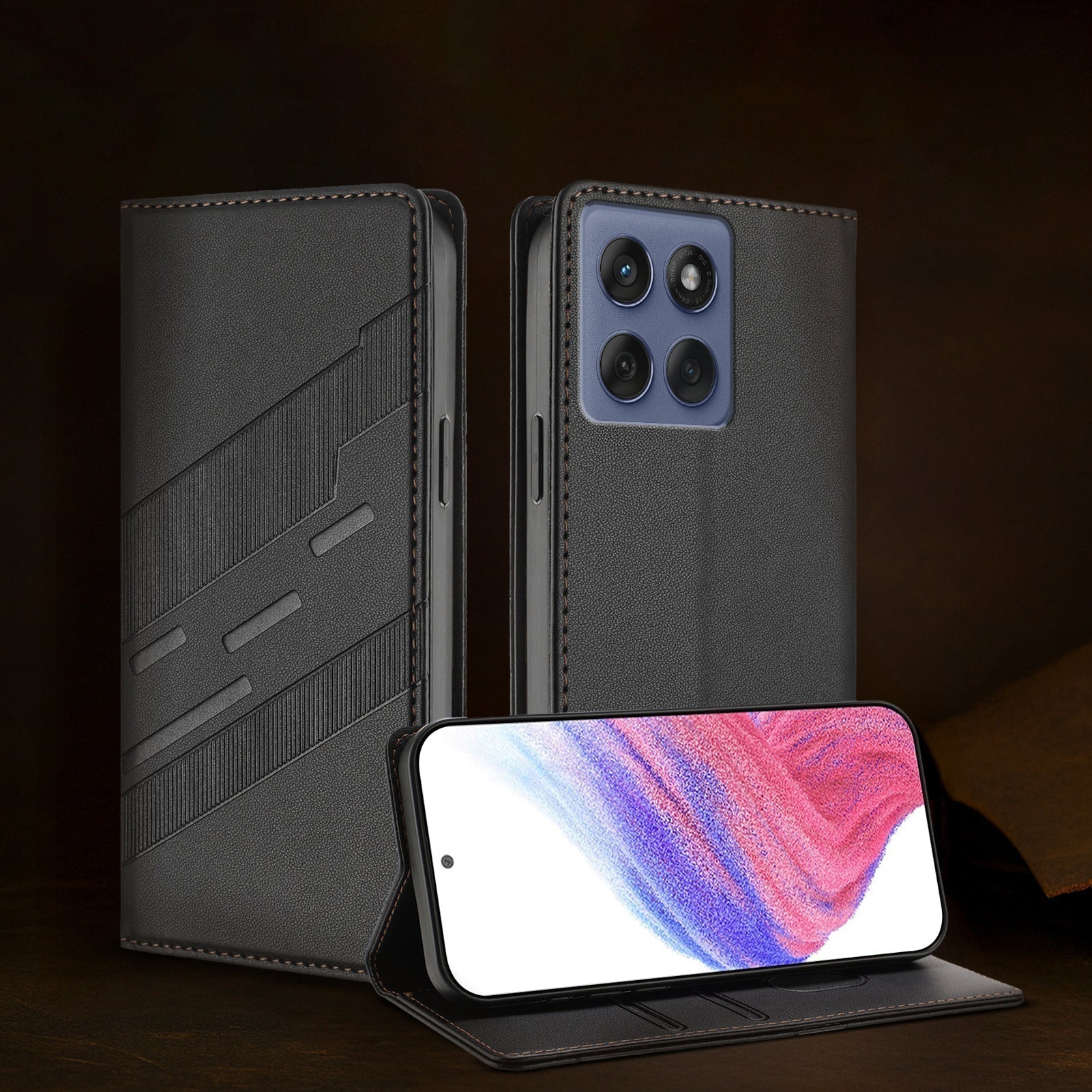 Embossed retro wallet flip case for Motorola Edge 60 Fusion 5G