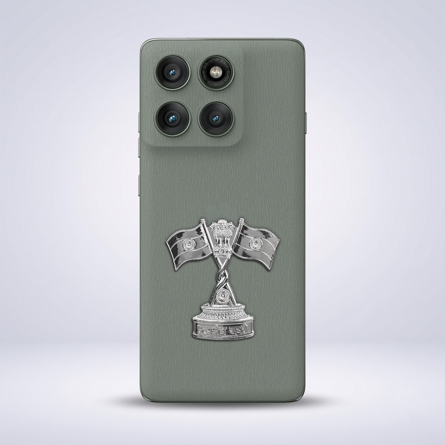 Motorola Edge 60 Pro 5G Compatible Satyamev Jayate 3D Metal Emblem Sticker