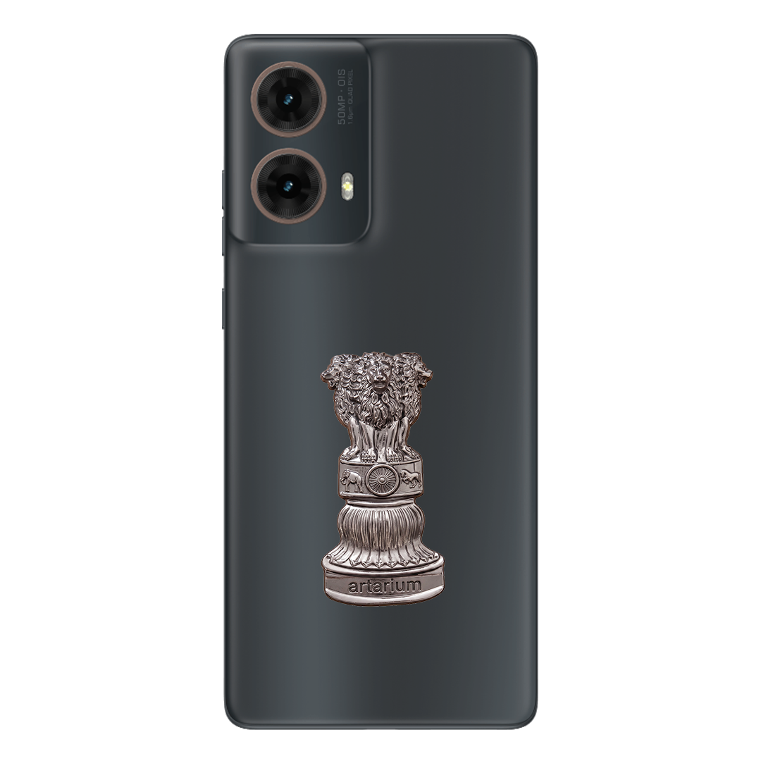 Motorola G85 5G Compatible Satyamev Jayate 3D Metal Emblem Sticker