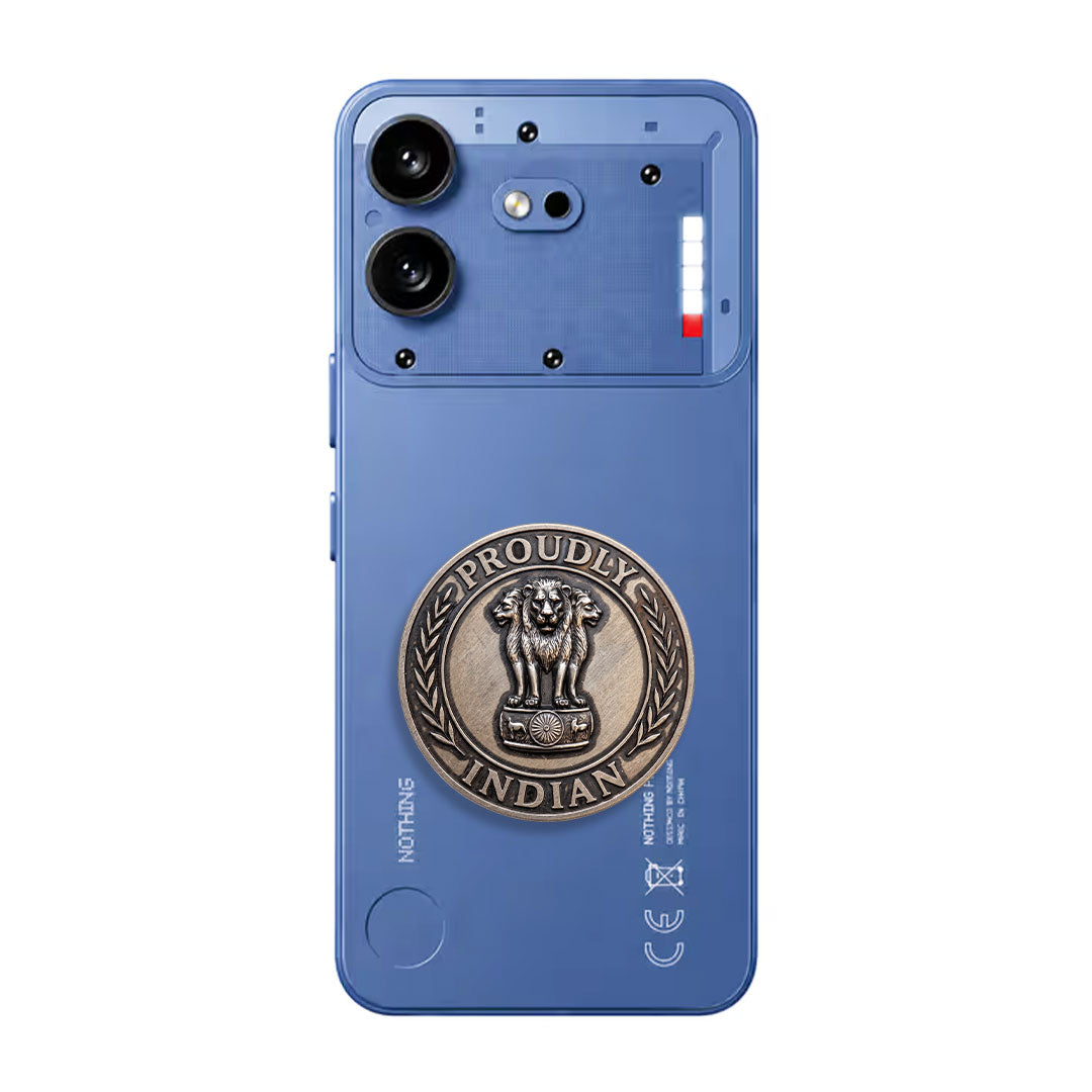 Nothing Phone 4b 5G Compatible Satyamev Jayate 3D Metal Emblem Sticker