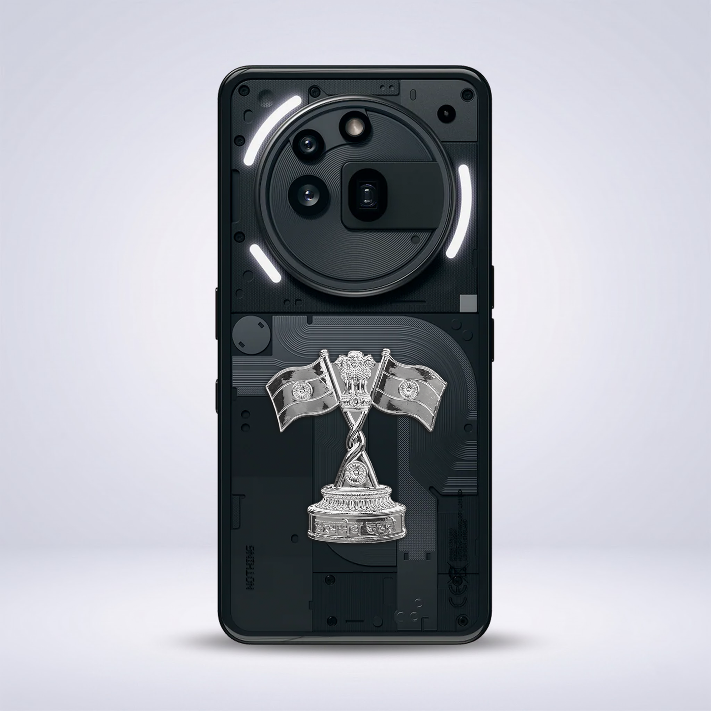 Nothing Phone 3A Pro 5G Compatible Satyamev Jayate 3D Metal Emblem Sticker