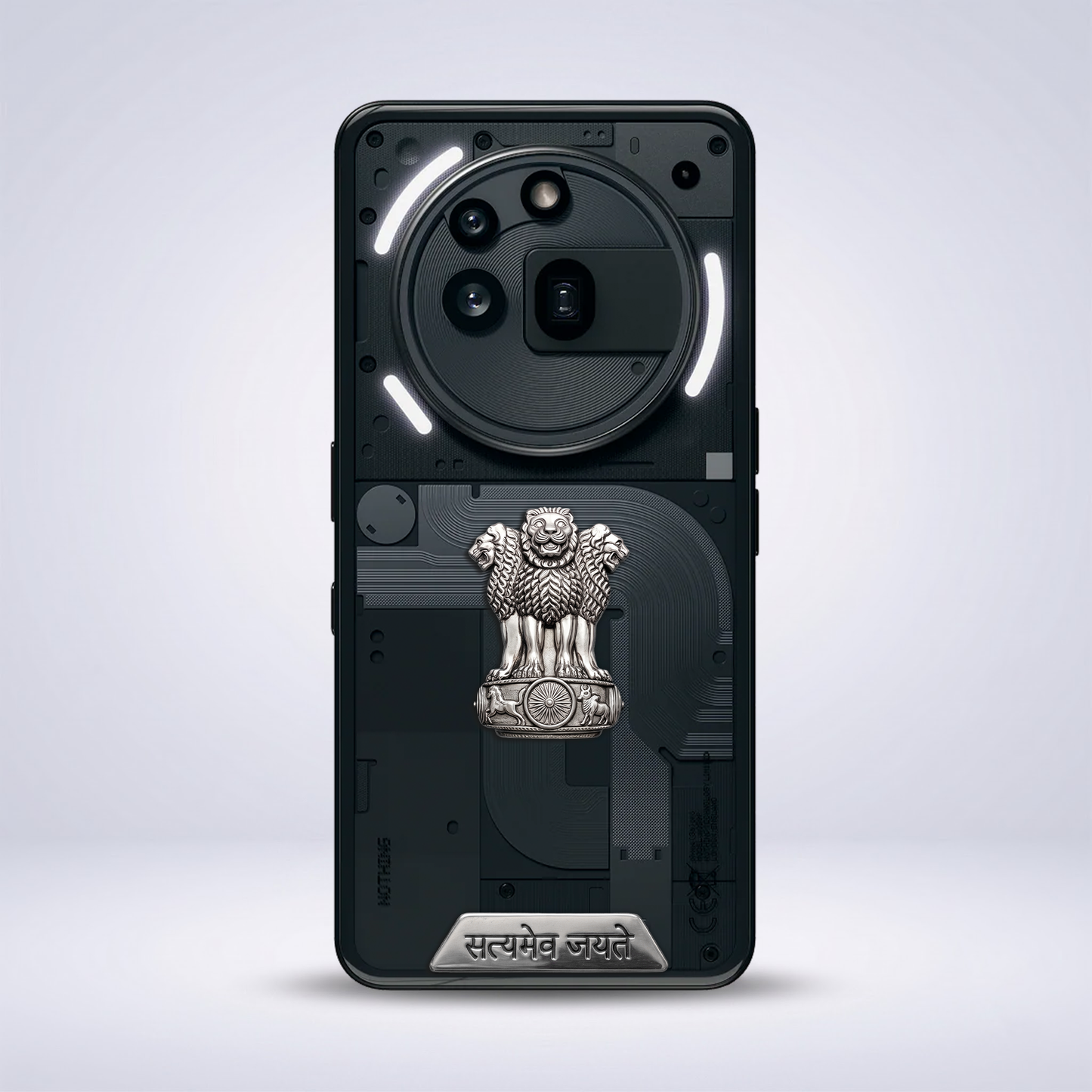 Nothing Phone 3A Pro 5G Compatible Satyamev Jayate 3D Metal Emblem Sticker
