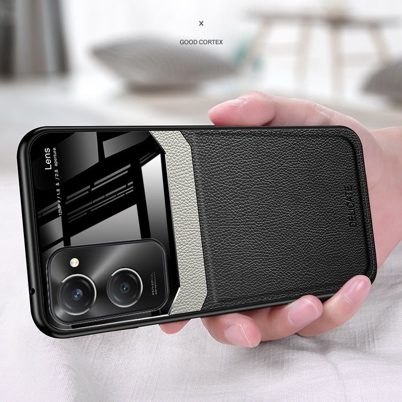 Vivo Y28s 5G Premium Leather Lens Protective Case