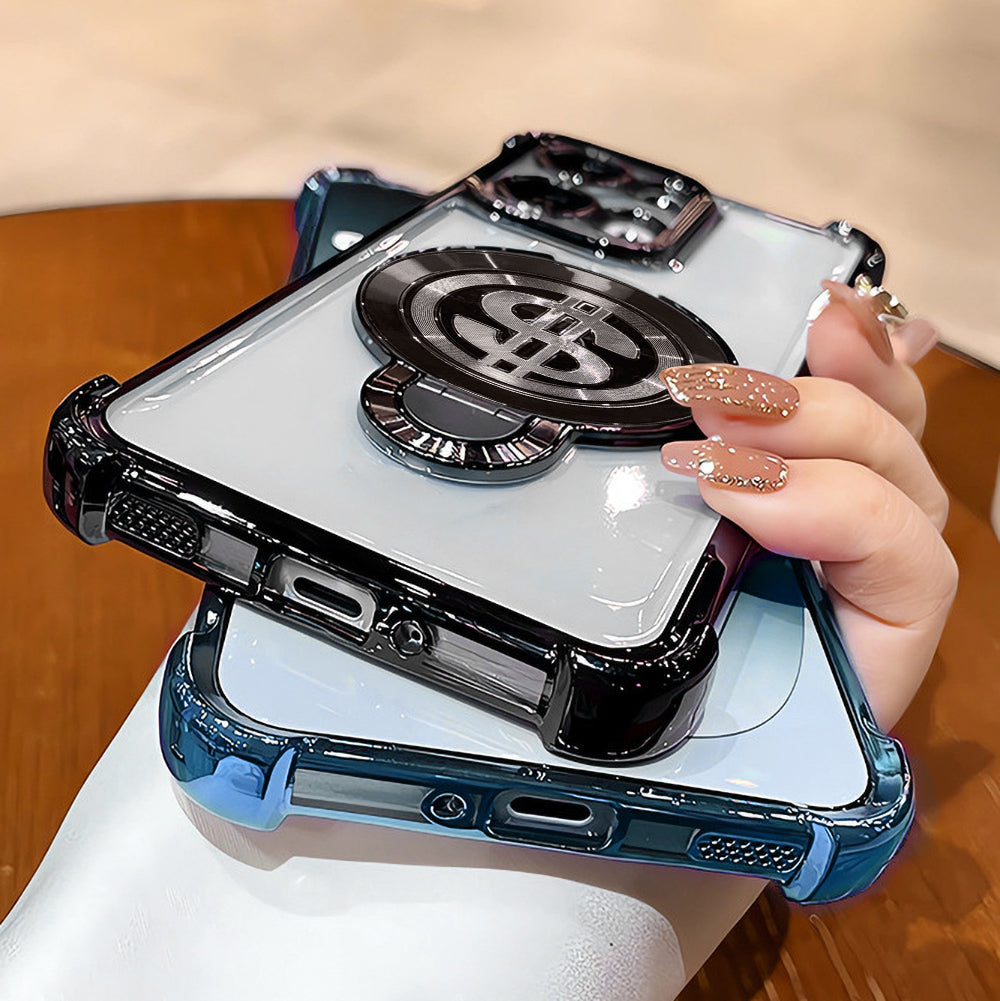 Oppo Reno13 5G Four Corner Airbags 100% Original Astro Money Magnet Rotating Dollar Case