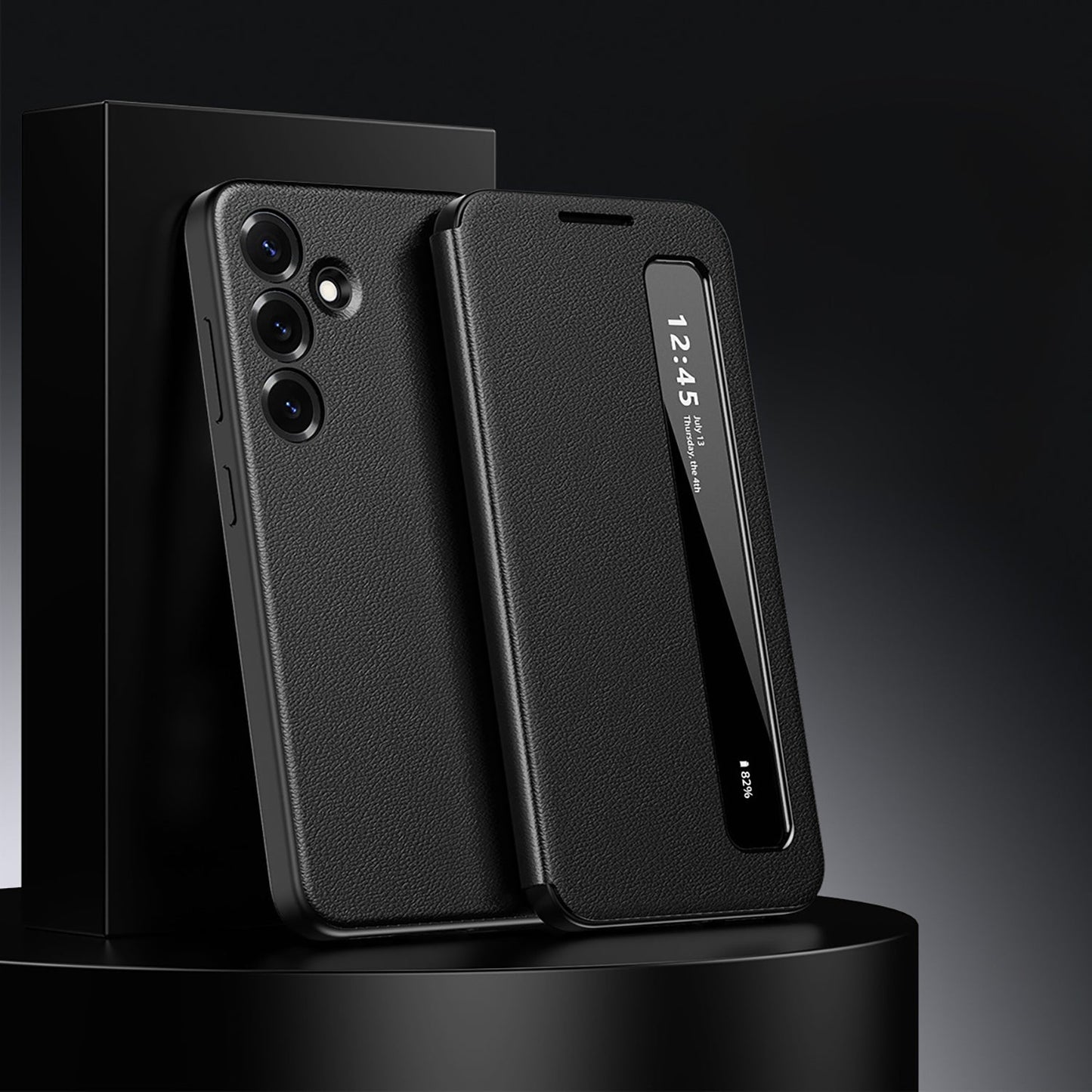 Samsung Galaxy A56 5G Smart Side Window Flip Leather Case