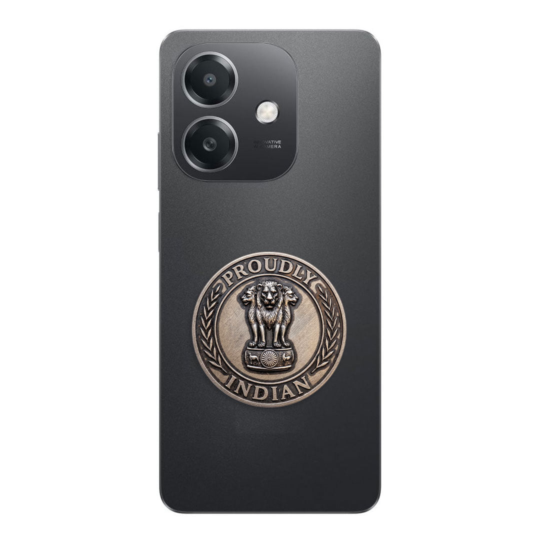 Oppo A3x 5G Compatible Satyamev Jayate 3D Metal Emblem Sticker