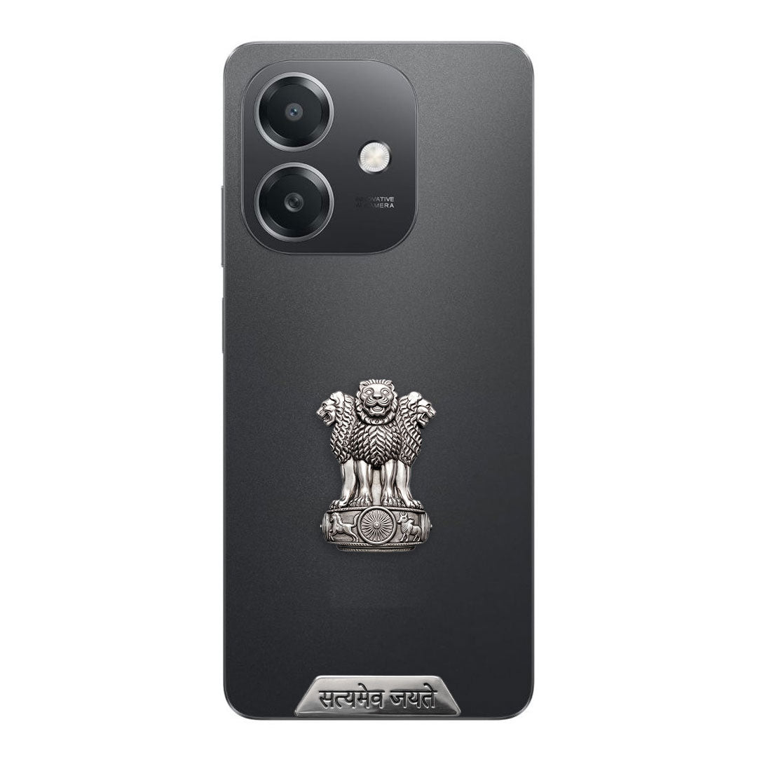 Oppo A3x 5G Compatible Satyamev Jayate 3D Metal Emblem Sticker