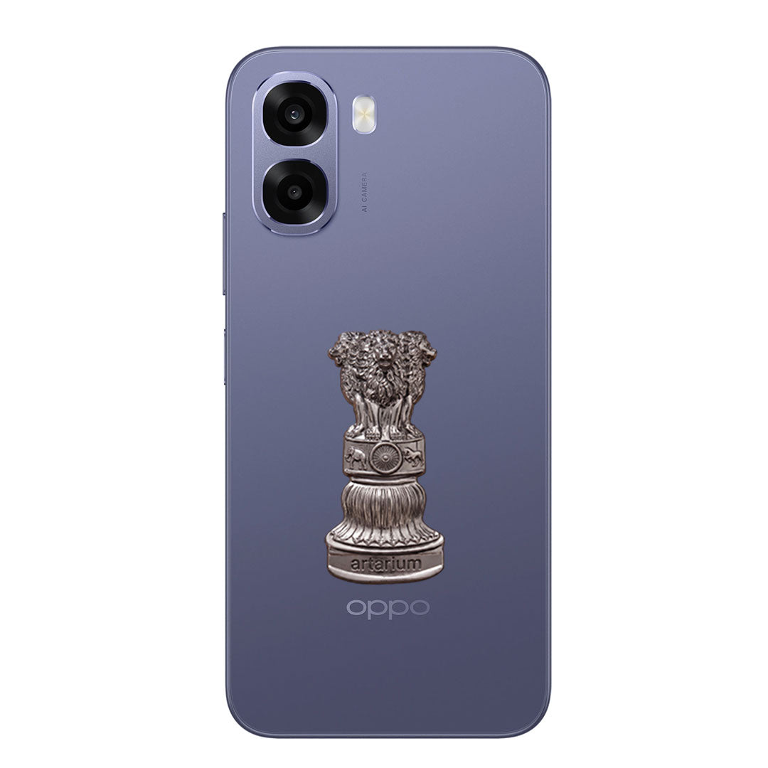 Oppo A6x 5G Compatible Satyamev Jayate 3D Metal Emblem Sticker