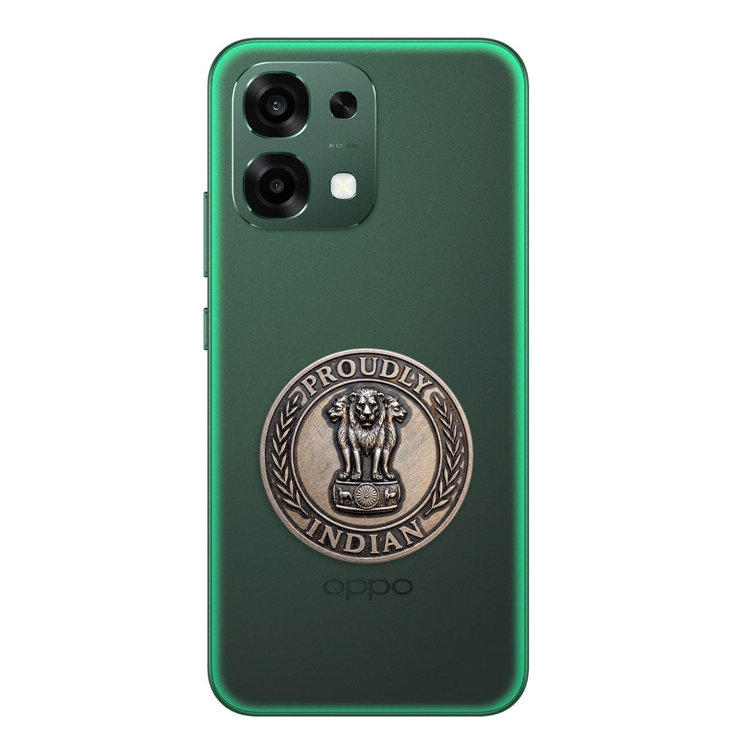 Oppo F33 5G Compatible Satyamev Jayate 3D Metal Emblem Sticker