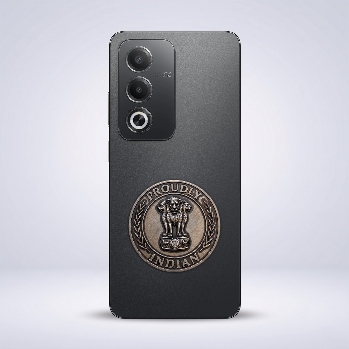 Oppo A3 Pro 5G Compatible Satyamev Jayate 3D Metal Emblem Sticker