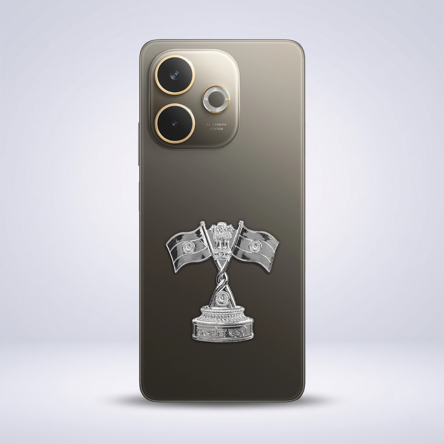 OPPO A5 Pro 5G Compatible Satyamev Jayate 3D Metal Emblem Sticker
