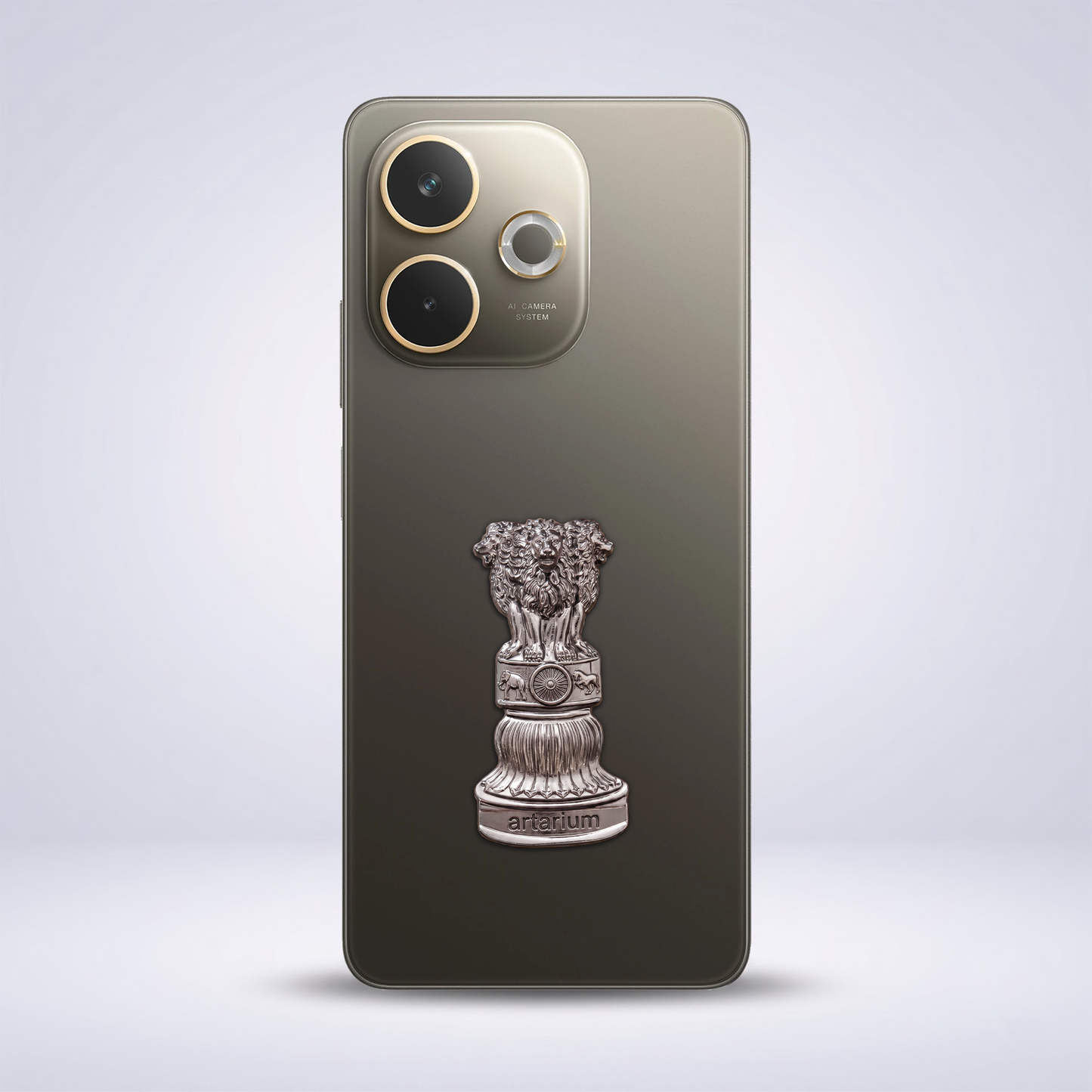 OPPO A5 Pro 5G Compatible Satyamev Jayate 3D Metal Emblem Sticker