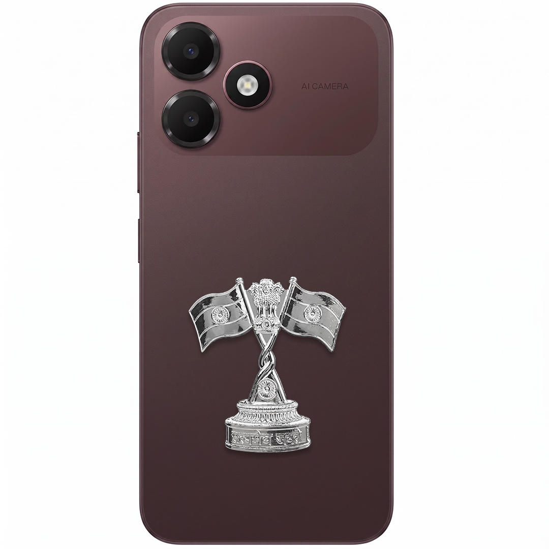 Oppo A6c 5G Compatible Satyamev Jayate 3D Metal Emblem Sticker