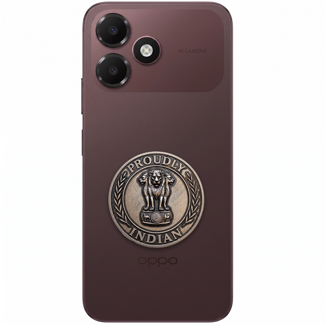 Oppo A6c 5G Compatible Satyamev Jayate 3D Metal Emblem Sticker