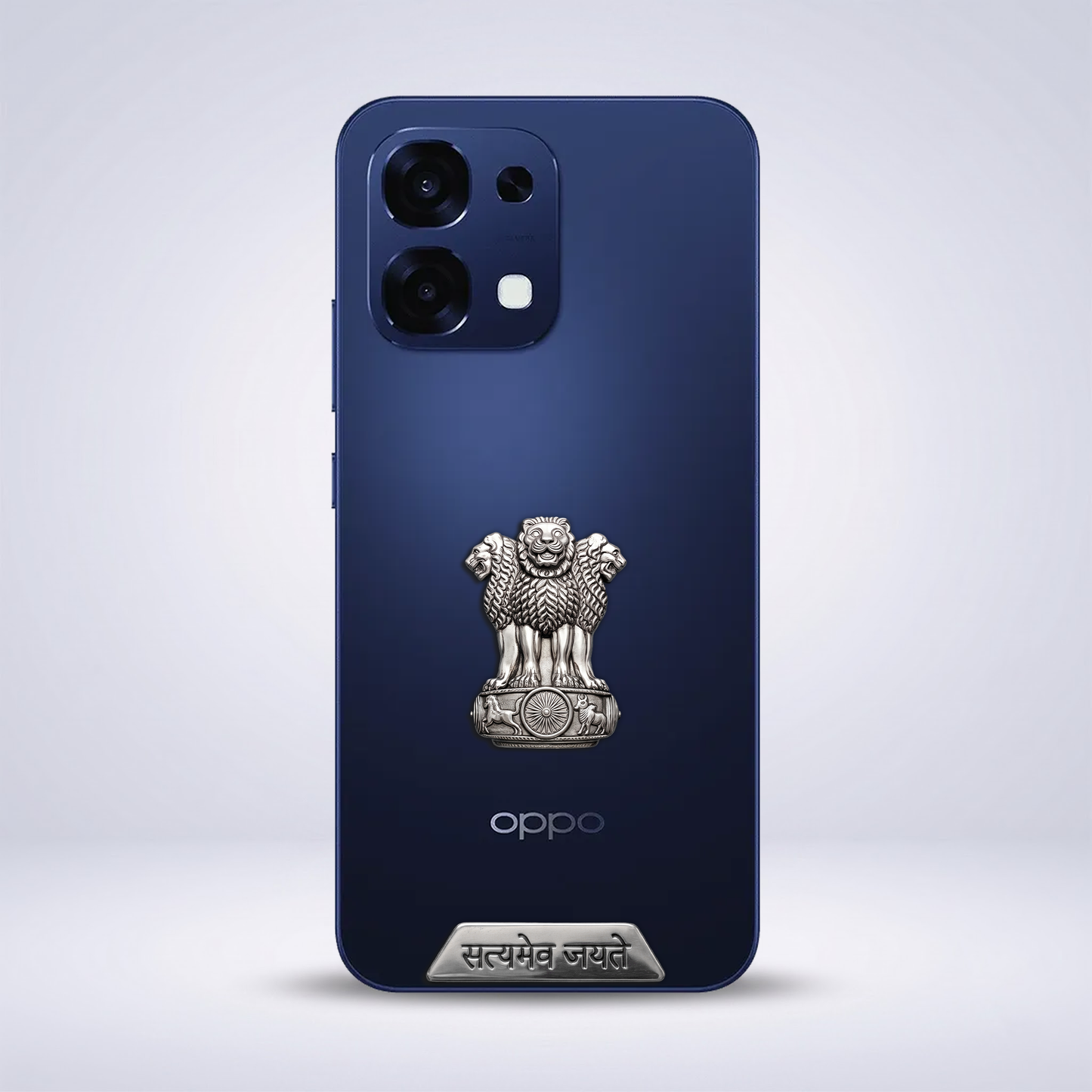 OPPO F31 5G Compatible Satyamev Jayate 3D Metal Emblem Sticker