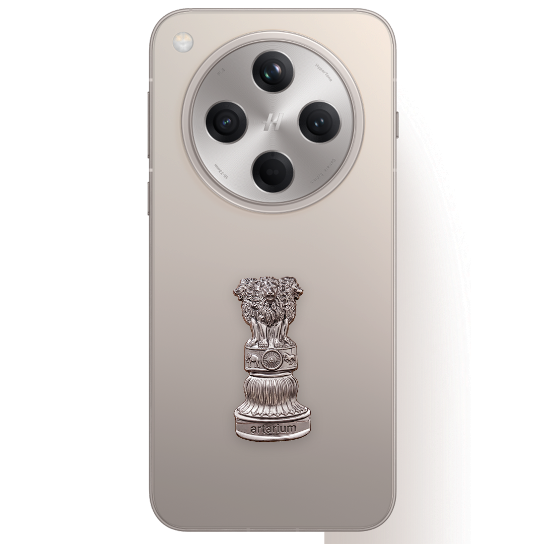OPPO Find X8 5G Compatible Satyamev Jayate 3D Metal Emblem Sticker