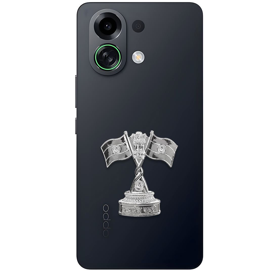Oppo K13 Turbo 5G Compatible Satyamev Jayate 3D Metal Emblem Sticker