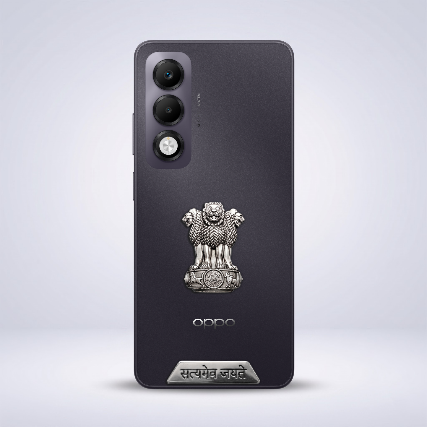 Oppo K13x 5G Compatible Satyamev Jayate 3D Metal Emblem Sticker