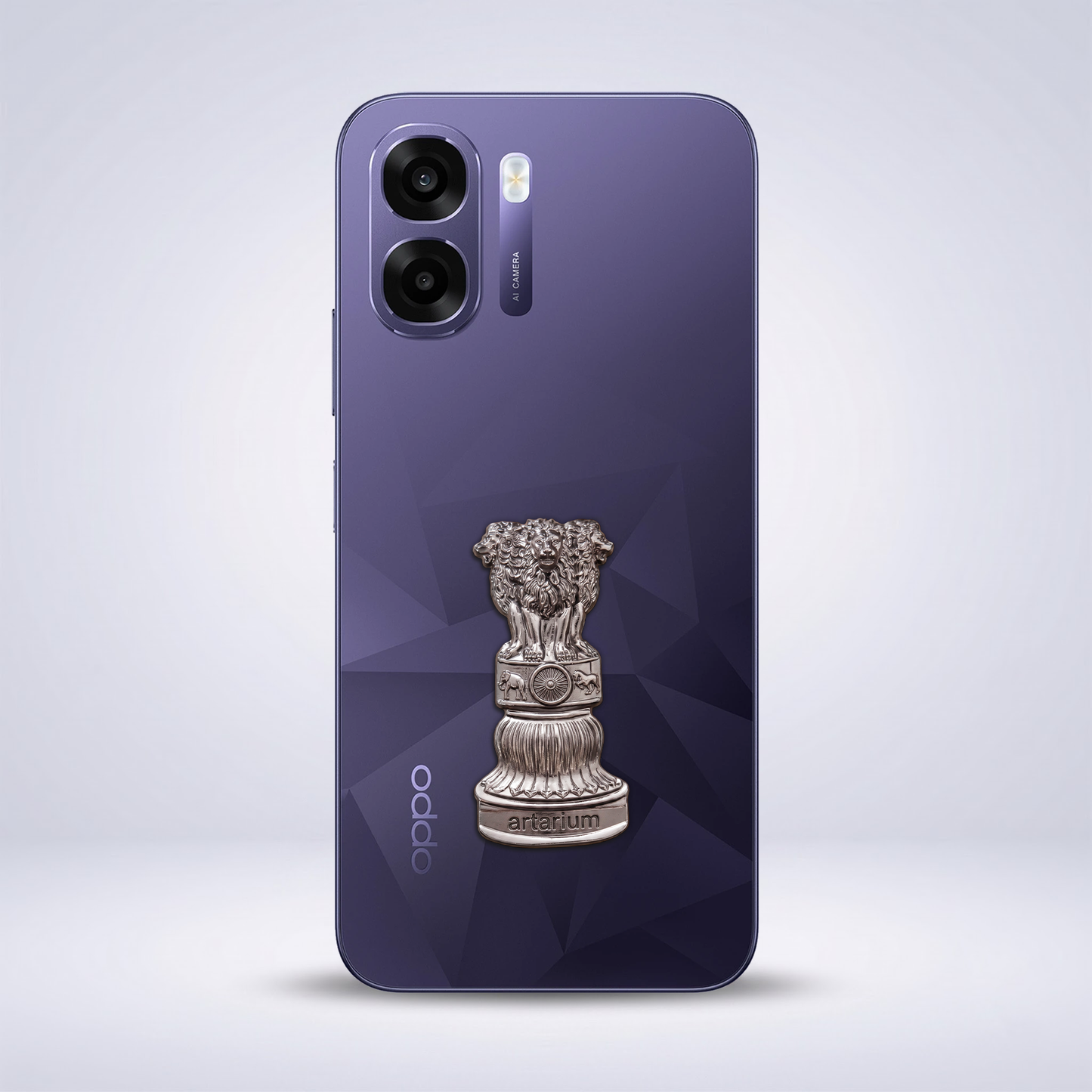 Oppo K14x 5G Compatible Satyamev Jayate 3D Metal Emblem Sticker