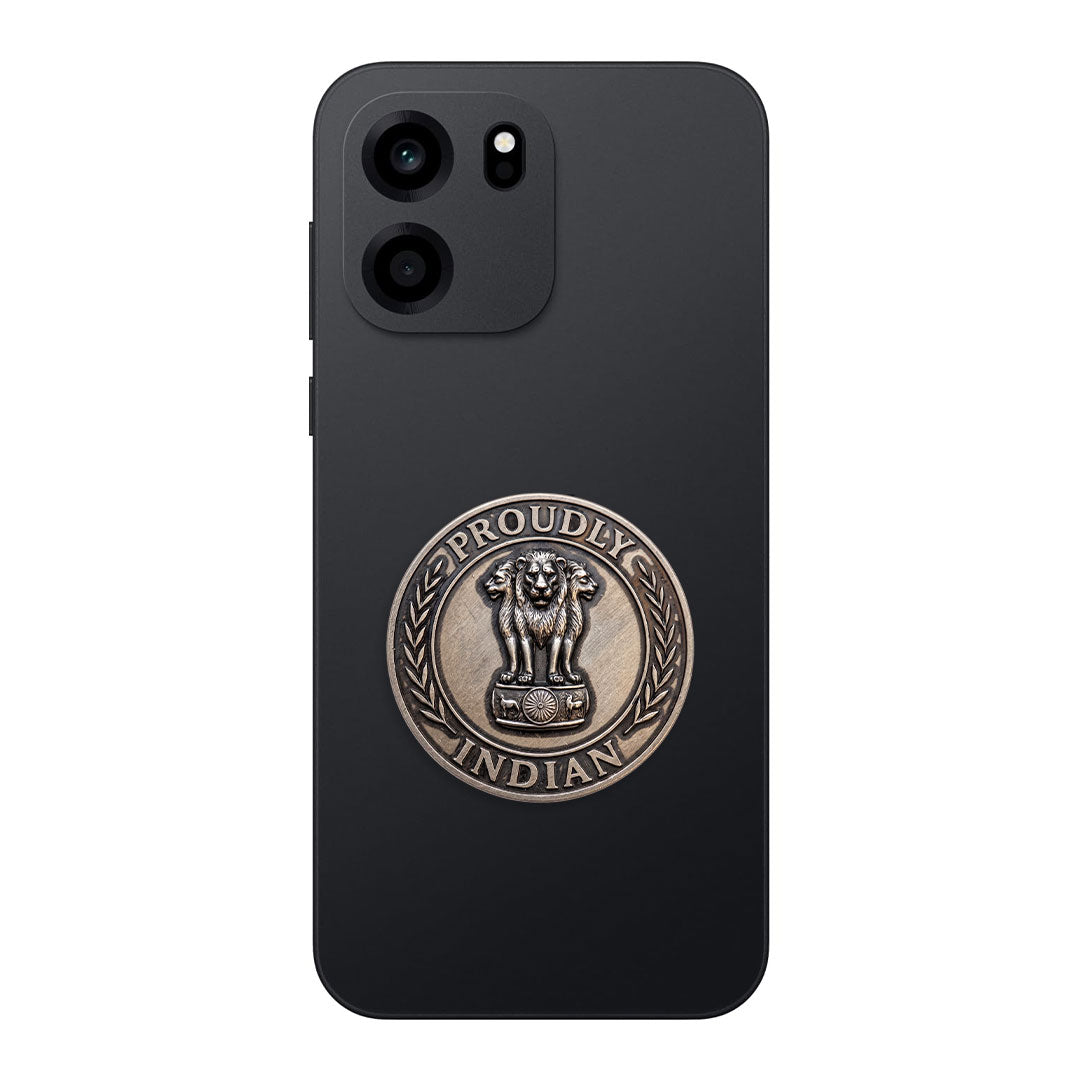 OnePlus N6 5G Compatible Satyamev Jayate 3D Metal Emblem Sticker