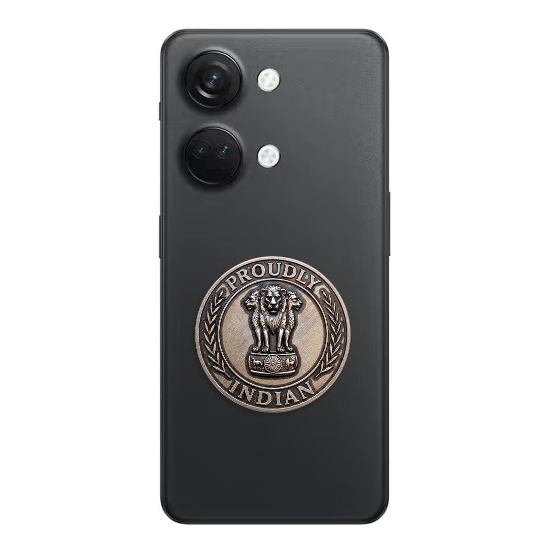 OnePlus Nord 3 5G Compatible Satyamev Jayate 3D Metal Emblem Sticker
