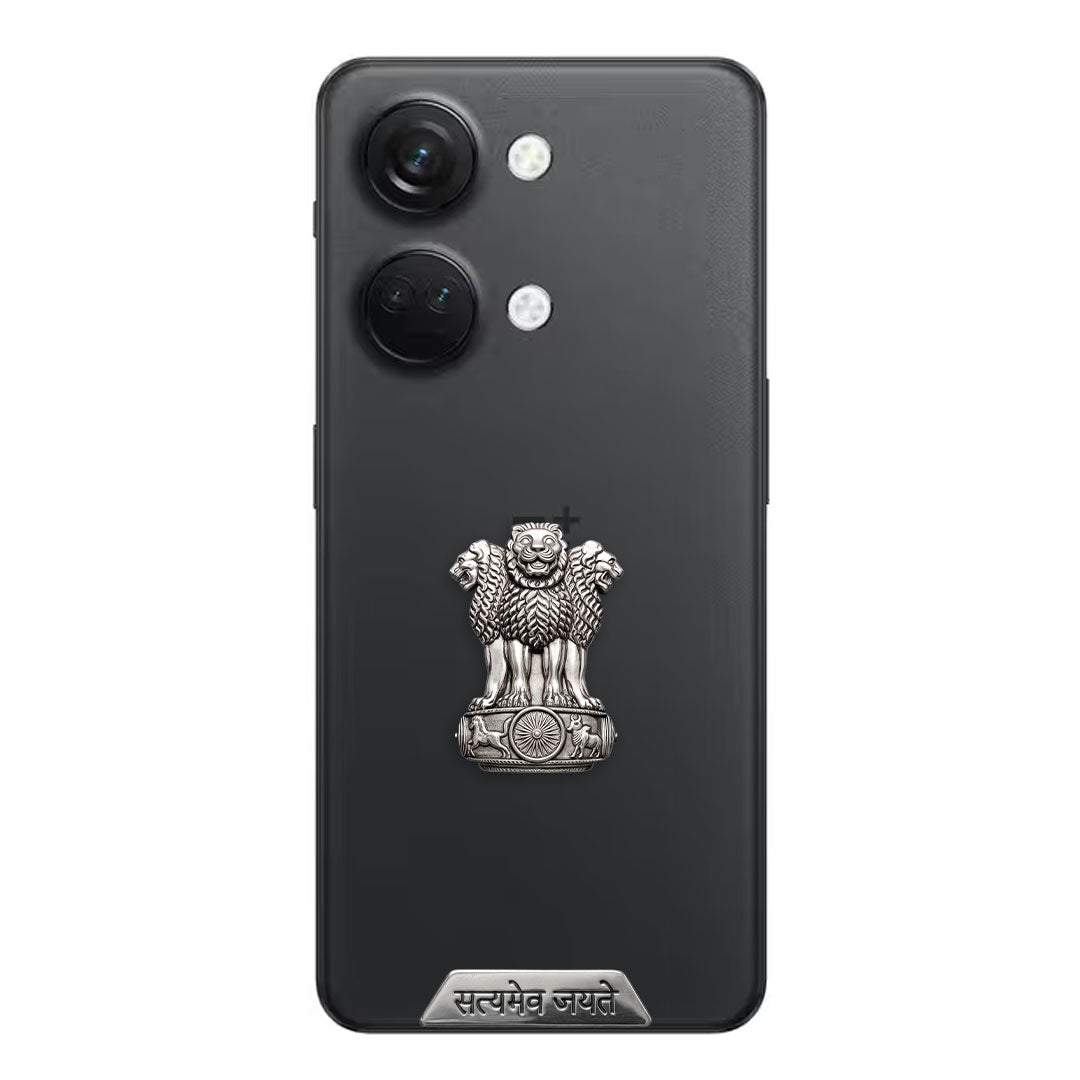 OnePlus Nord 3 5G Compatible Satyamev Jayate 3D Metal Emblem Sticker