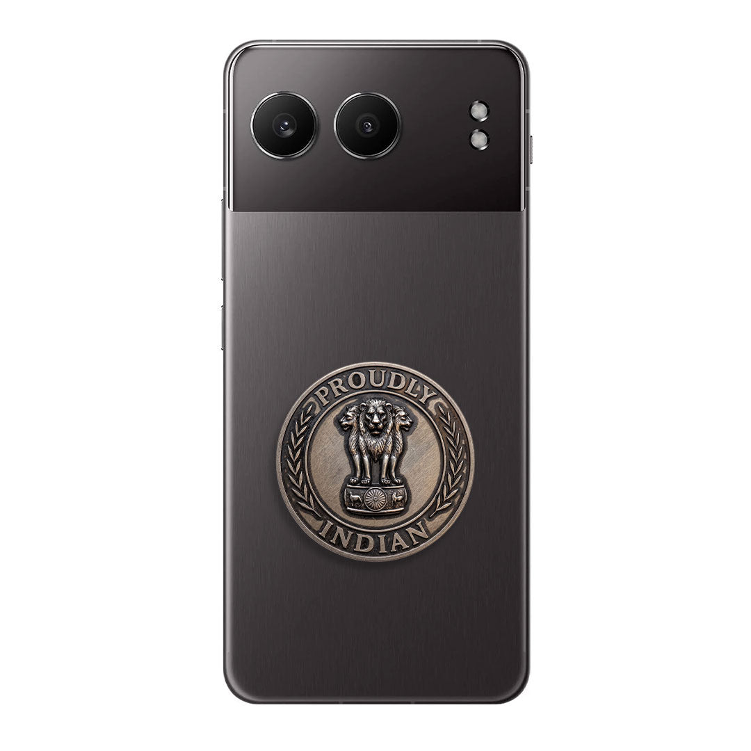 One Plus Nord 4 5G Compatible Satyamev Jayate 3D Metal Emblem Sticker